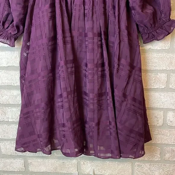 Storia Monochromatic Plaid Baby Doll
Mini Dress size S Purple - Picture 6 of 10